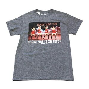 Mean Girls "Christmas is so Fetch" Tee Shirt T-Shirt Top Gray Size Small NWT